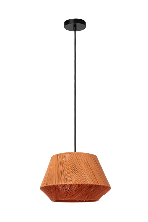 Lucide JESSICA - Hanglamp - Ø 30 cm - 1xE27 - Terracotta - uitgezet